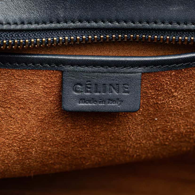 Celine Nano Tricolor Leather Luggage Tote Orange Leather Good condition - Box View