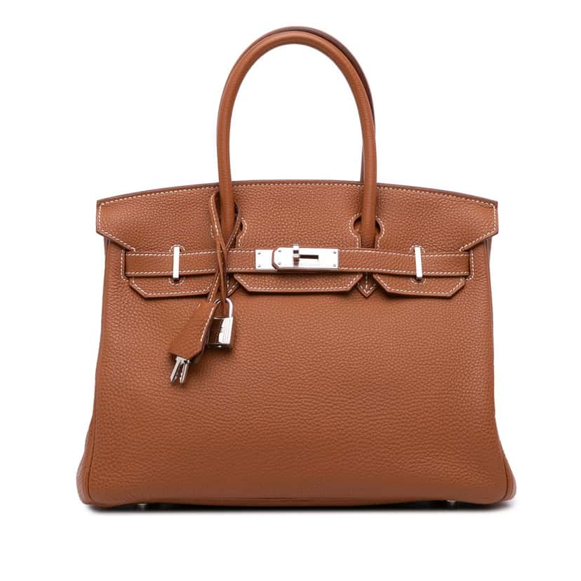 Hermès Togo Birkin Retourne 30 Brown Leather Good condition - Front View