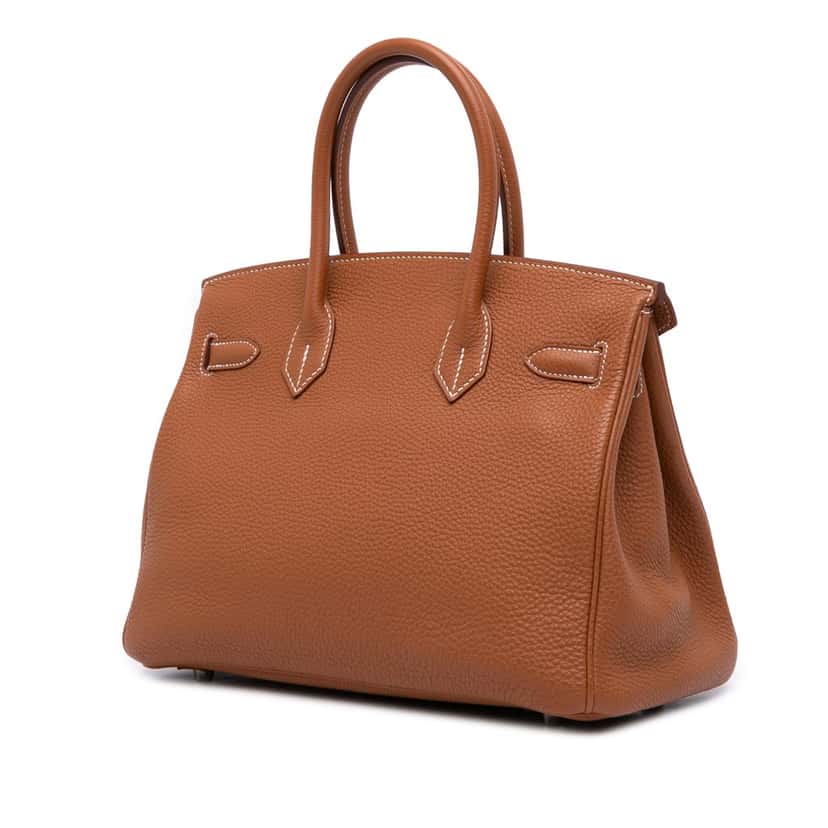 Hermès Togo Birkin Retourne 30 Brown Leather Good condition - Back View