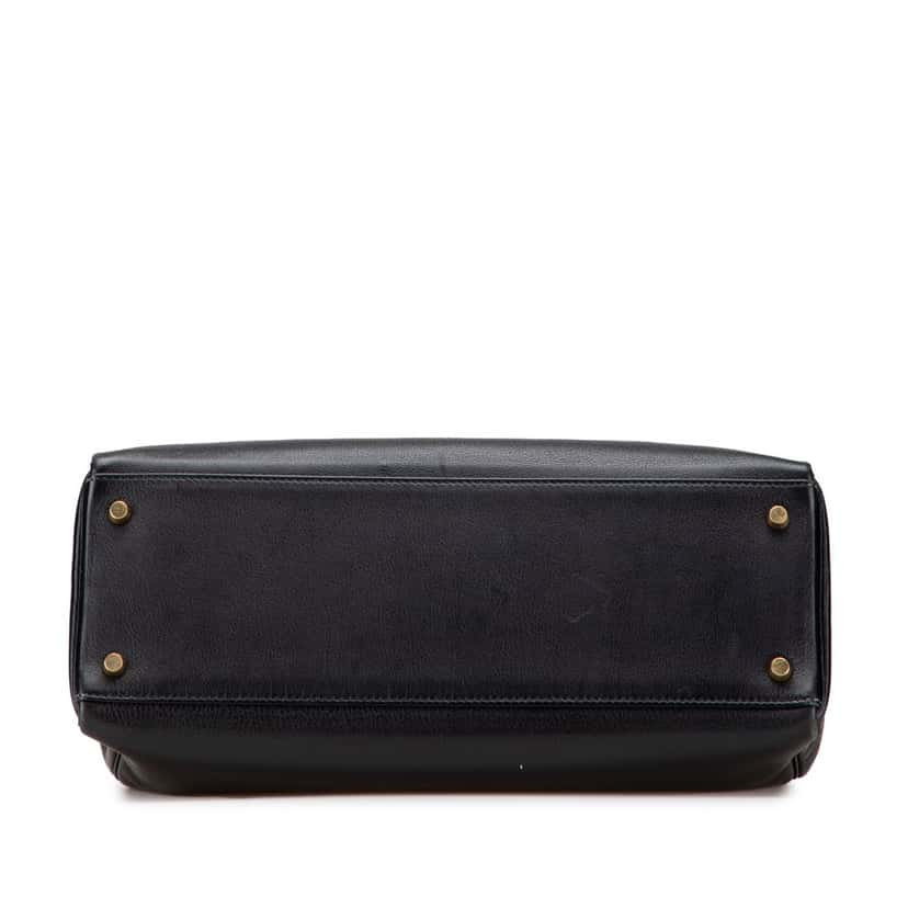 Hermès Gulliver Kelly Retourne 32 Black Leather Good condition - Inside View