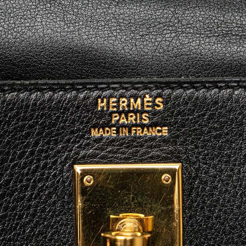 Hermès Gulliver Kelly Retourne 32 Black Leather Good condition - Box View