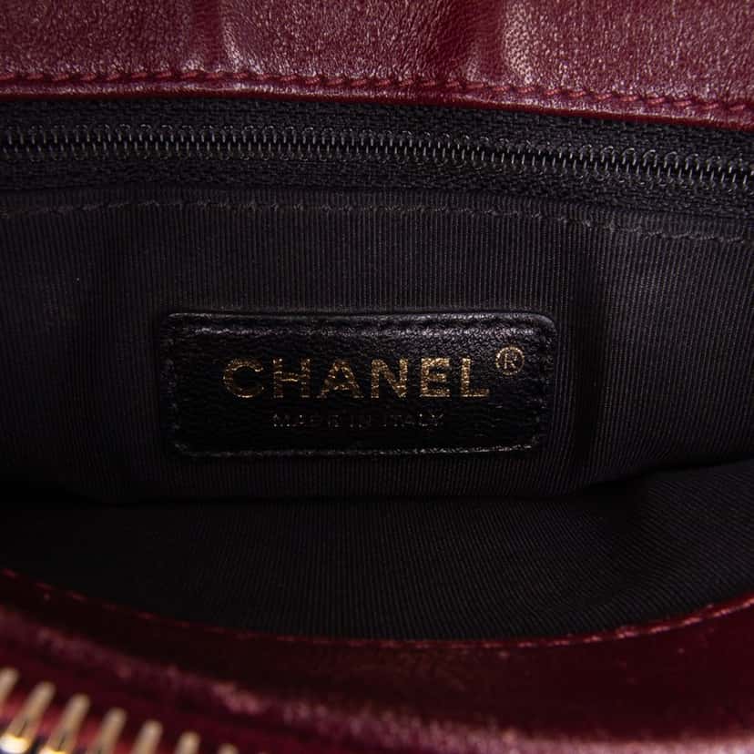 Chanel Small Sheepskin Mademoiselle Shopping Tote Red Leather Good condition - Box View
