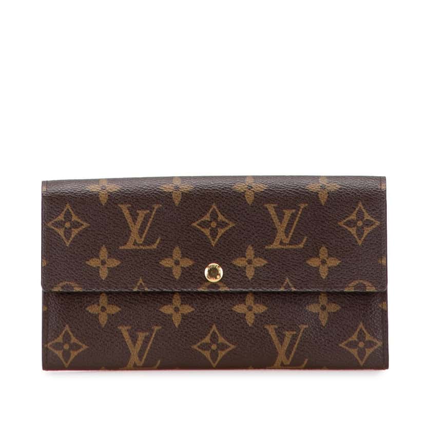 Louis Vuitton Monogram Sarah Long Wallet Brown Canvas Good condition - Front View