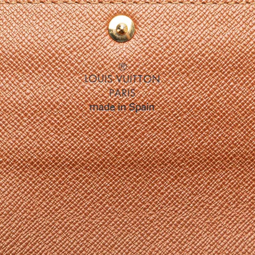 Louis Vuitton Monogram Sarah Long Wallet Brown Canvas Good condition - Box View