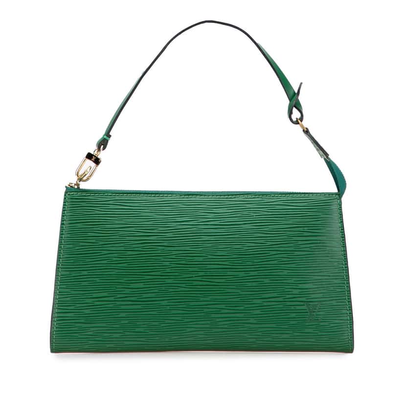 Louis Vuitton Epi Pochette Accessoires Green Leather Good condition - Front View