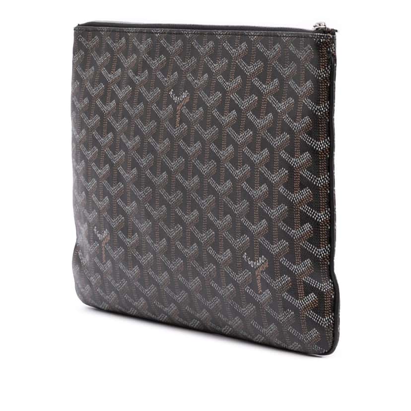 Goyard Goyardine Senat MM Black Canvas Good condition - Back View