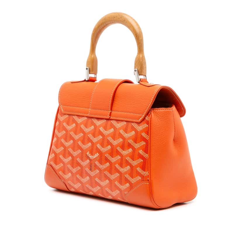 Goyard Mini Goyardine Saigon Souple Orange Canvas Good condition - Back View