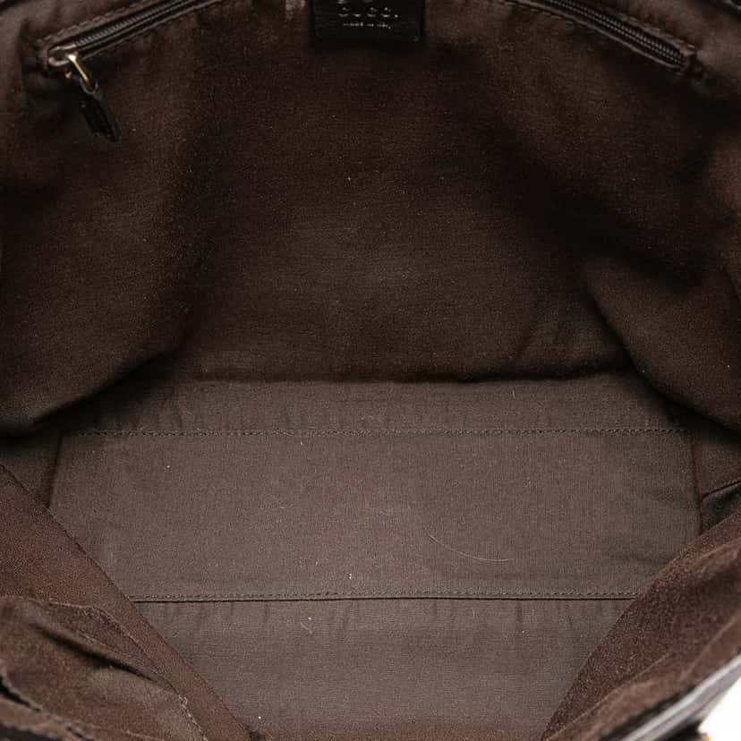 Gucci GG Canvas Crest Tote Brown Canvas Good condition - Model View