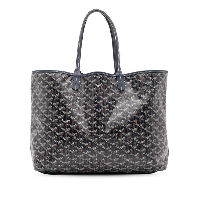 Goyard Goyardine Saint Louis PM Blue Canvas Good condition - Front View