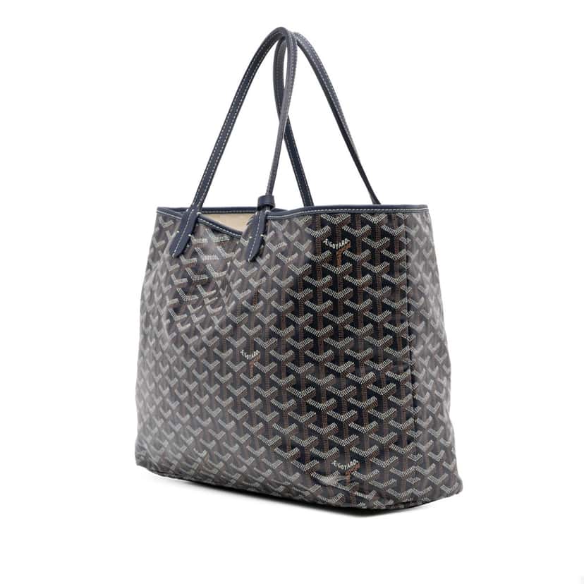 Goyard Goyardine Saint Louis PM Blue Canvas Good condition - Back View