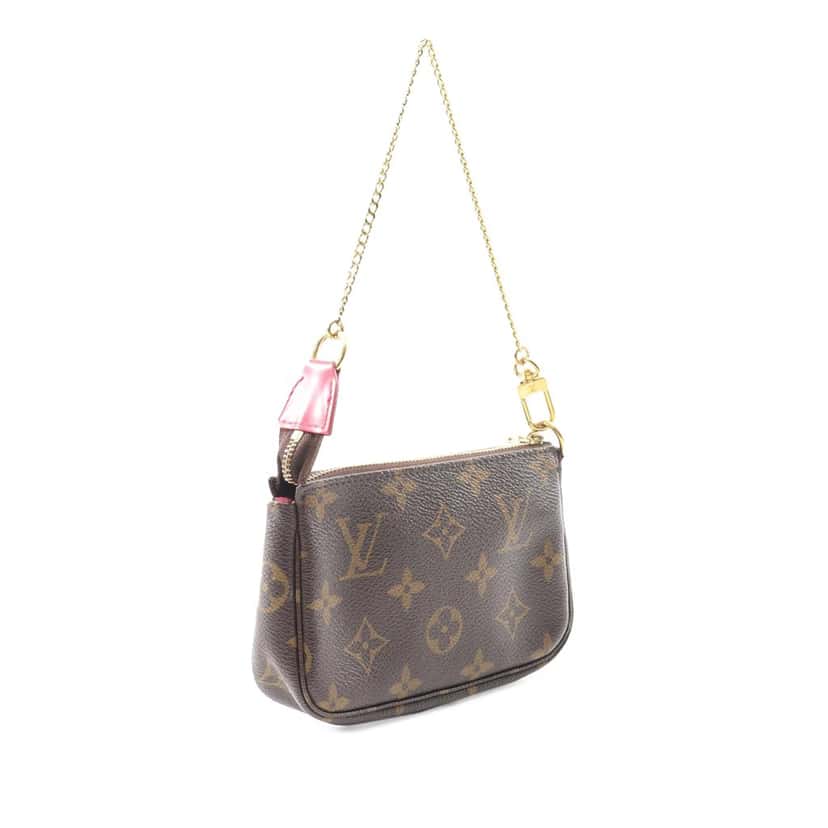 Louis Vuitton Monogram Vivienne Christmas Roller Coaster Mini Pochette Accessoires Brown Canvas Good condition - Back View