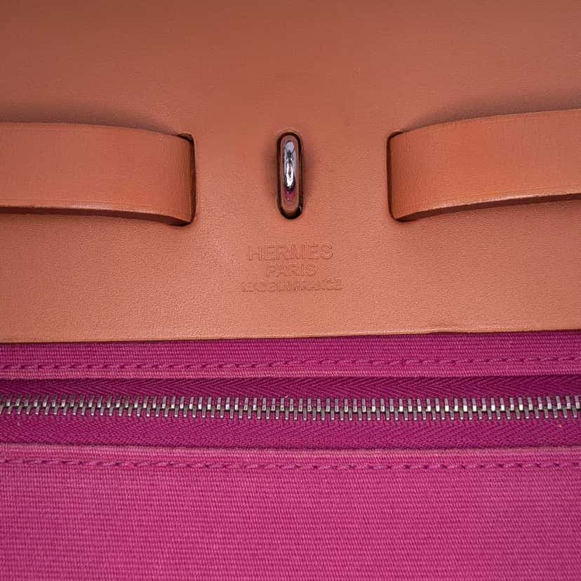 Hermès Toile Herbag Zip 31 Pink Canvas Good condition - Box View