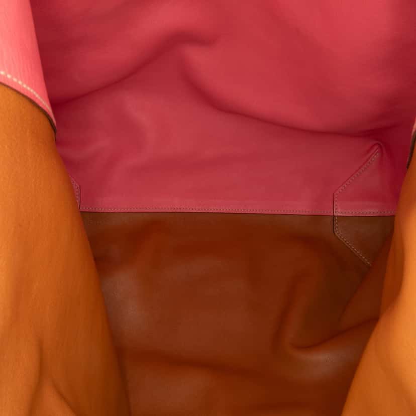 Hermès Multicolor Swift and Veau Sikkim Double Sens 28 Red Leather Good condition - Model View