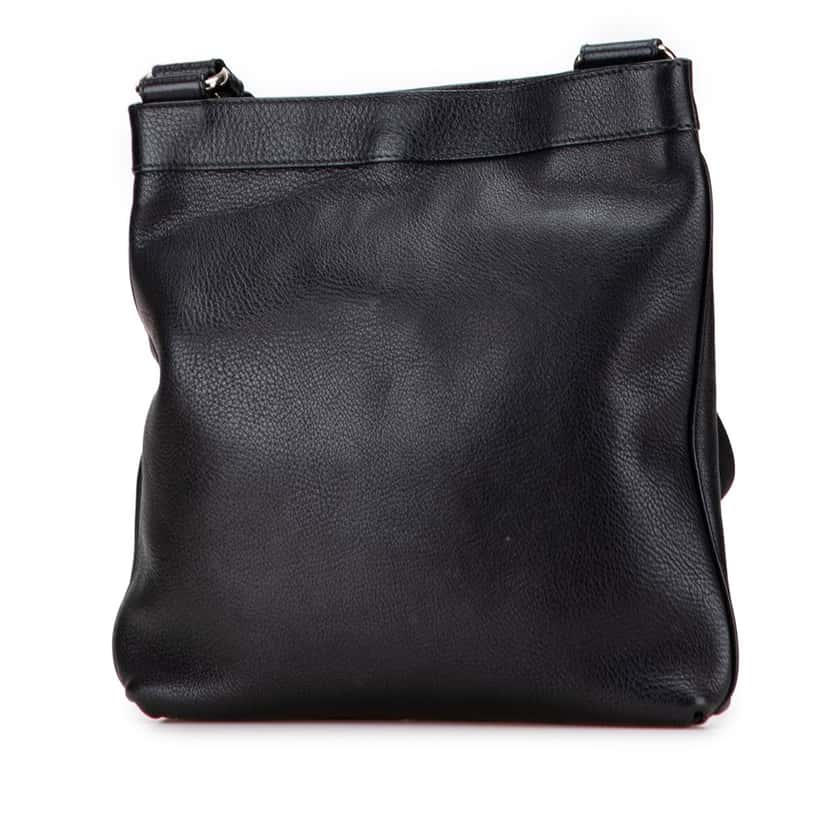 Salvatore Ferragamo Leather Gancini Crossbody Black Leather Good condition - Back View