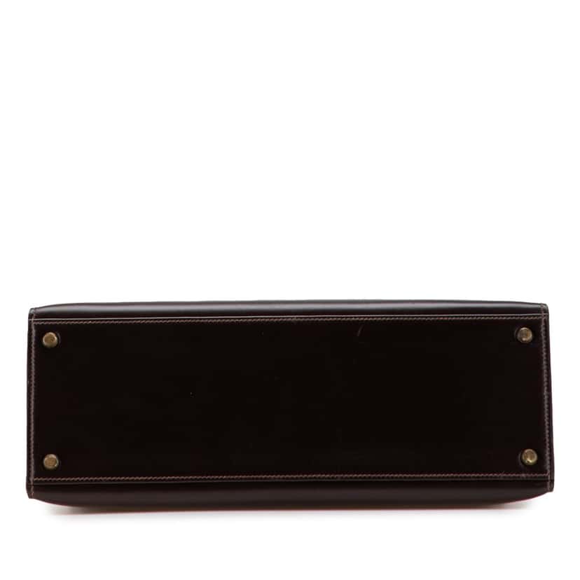 Hermès Box Calf Kelly Retourne 35 Brown Leather Good condition - Inside View