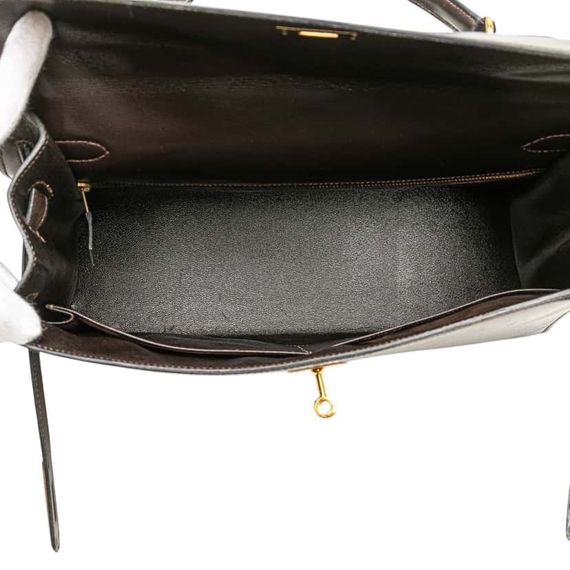 Hermès Box Calf Kelly Retourne 35 Brown Leather Good condition - Model View