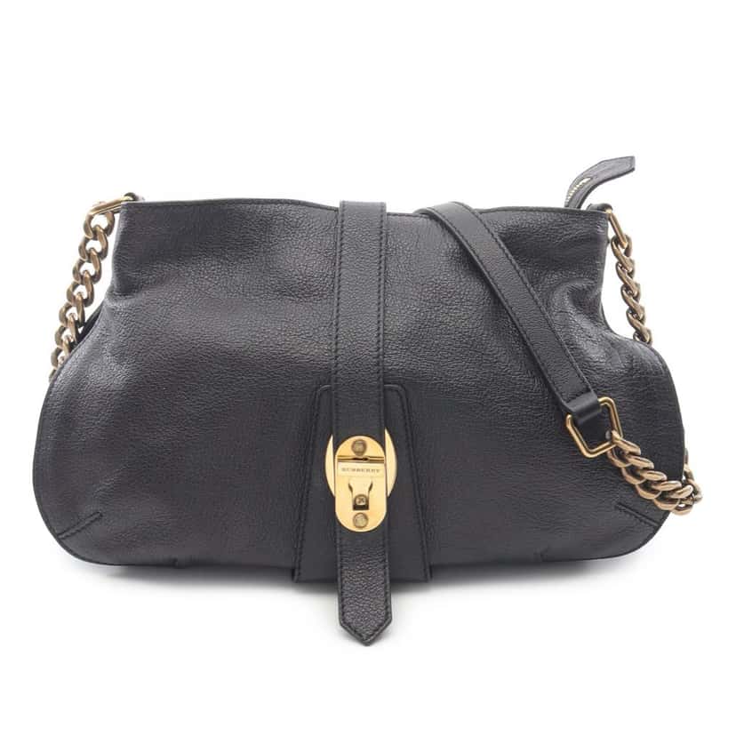 Burberry Leather Crossbody Black Leather Good condition - Front View