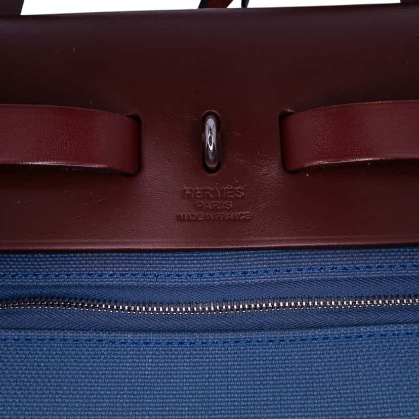 Hermès Toile Herbag Zip 31 Blue Canvas Good condition - Box View