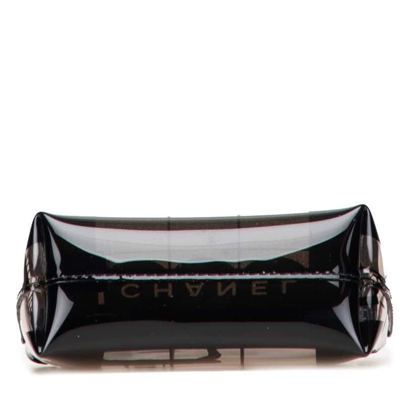 Chanel Vinyl Coco Window Cosmetic Pouch Black Good condition - Inside View