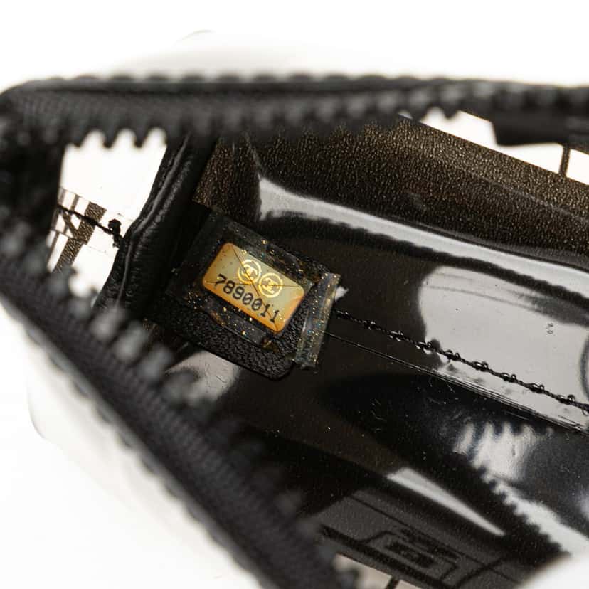 Chanel Vinyl Coco Window Cosmetic Pouch Black Good condition - Box View
