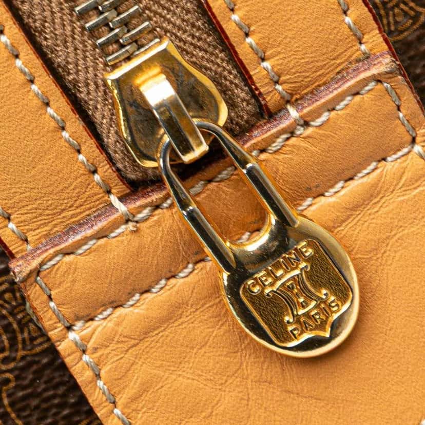 Celine Macadam Coated Canvas Boston Bag Brown Canvas Good condition - Box View