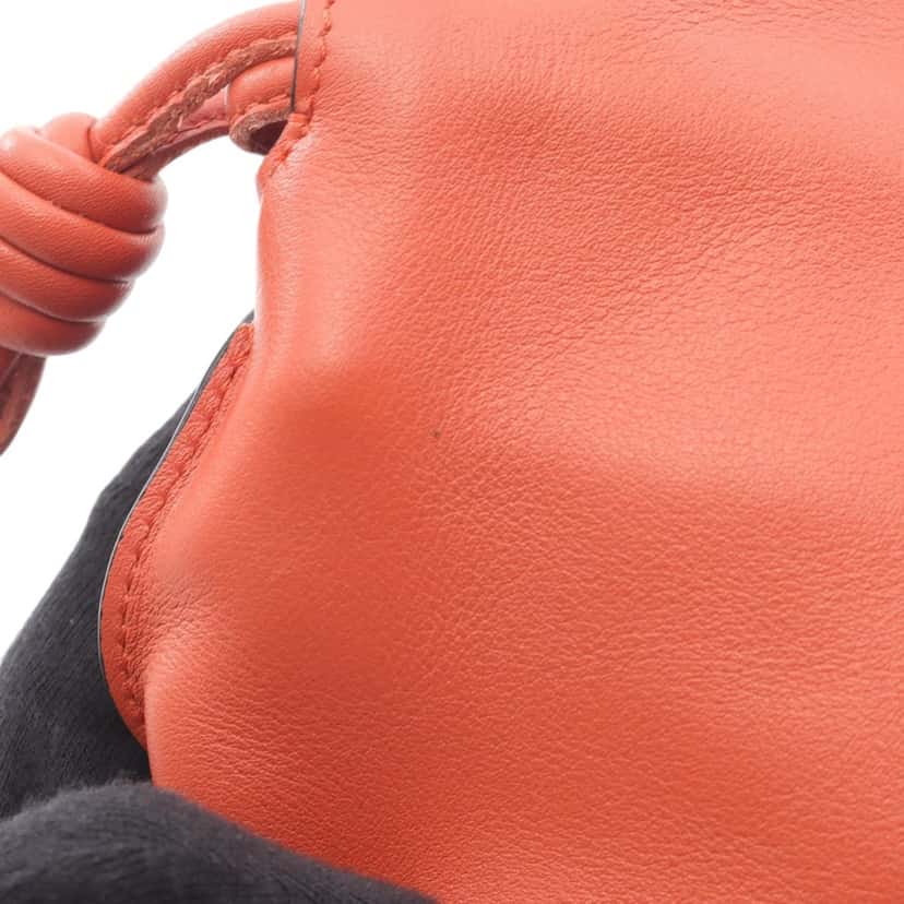 Loewe Nano Leather Flamenco Knot Chain Crossbody Red Leather Good condition - Box View