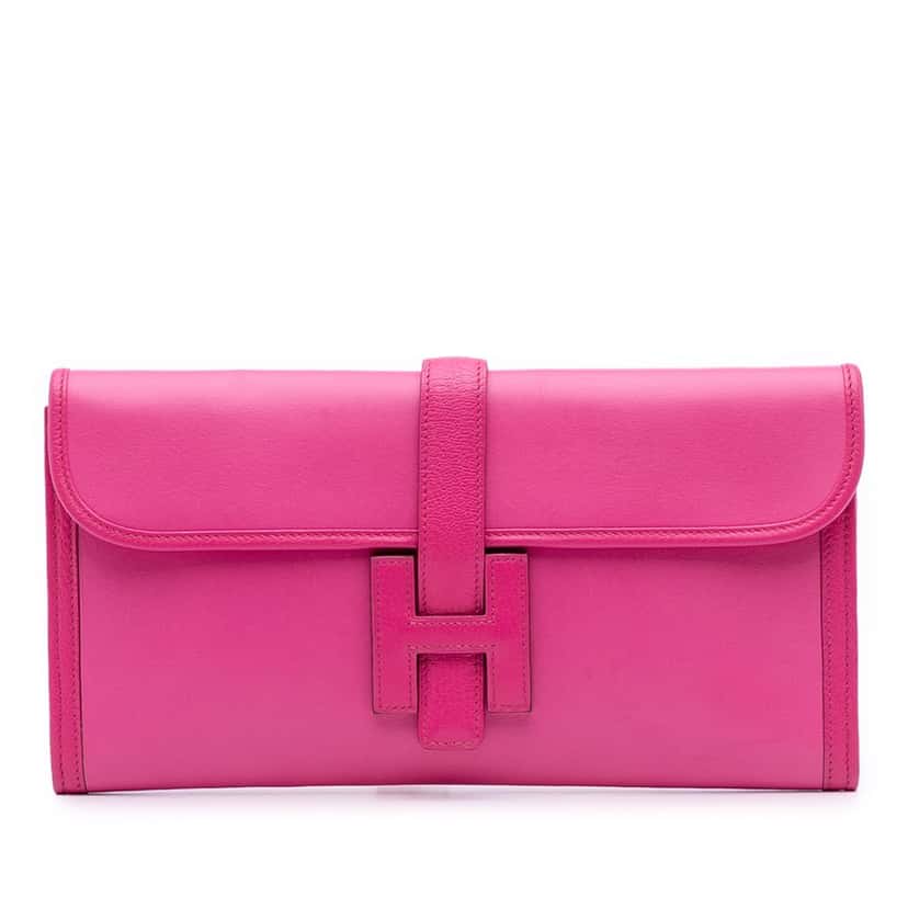 Hermès Swift Jige Elan 29 Pink Leather Good condition - Front View