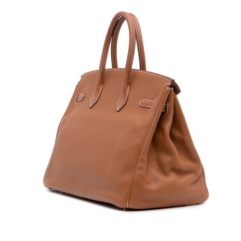 Hermès Togo Birkin Retourne 35 Brown Leather Good condition - Back View