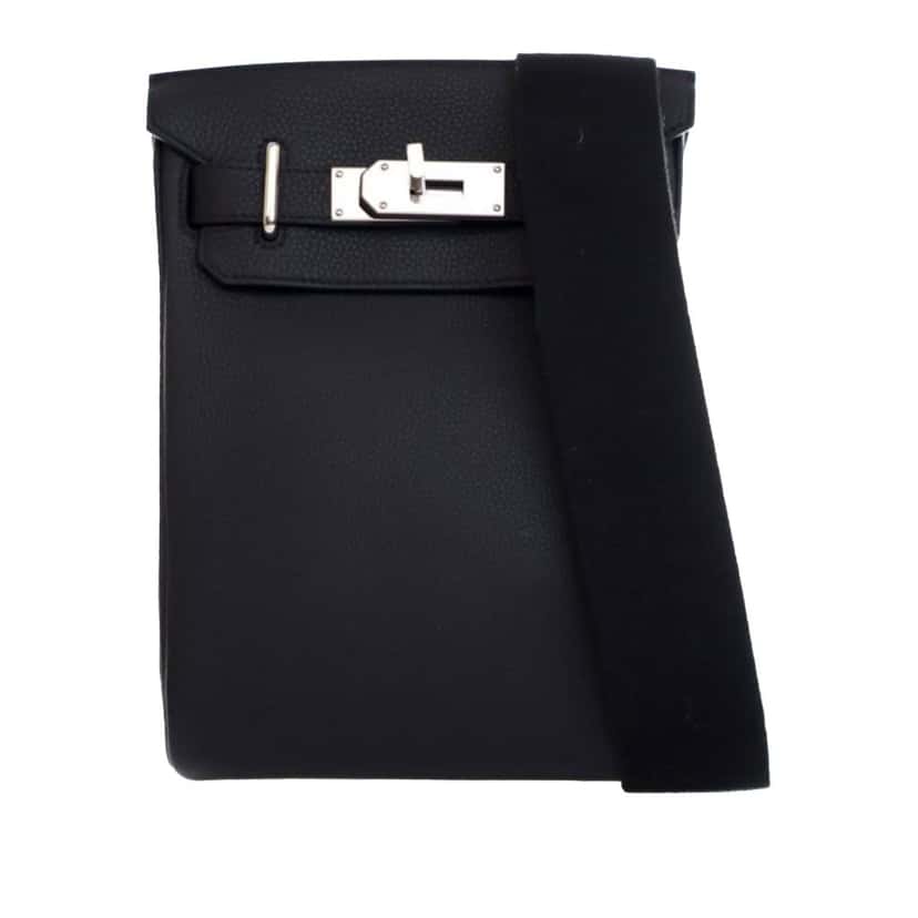 Hermès Togo Kelly Hac A Dos PM Black Leather Good condition - Front View