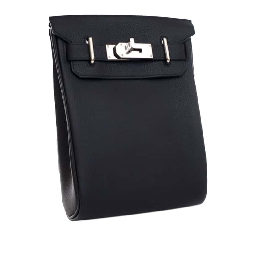 Hermès Togo Kelly Hac A Dos PM Black Leather Good condition - Back View