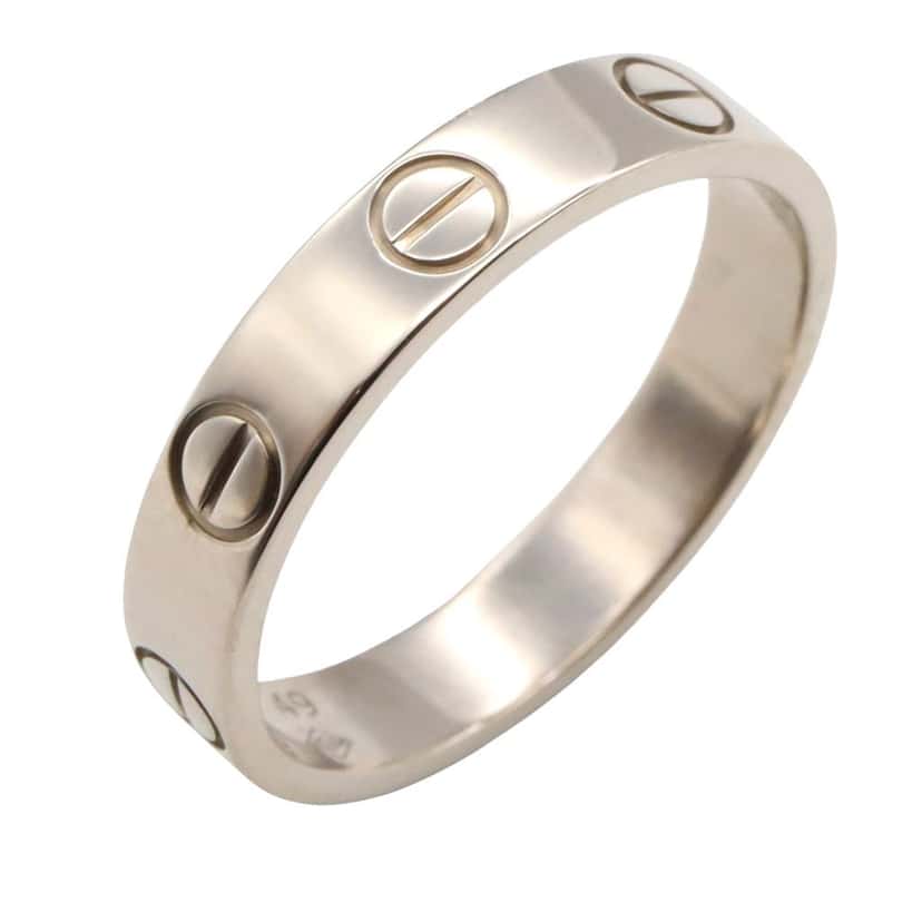 Cartier 18K White Gold Small Love Ring Silver White Gold Good condition - Inside View