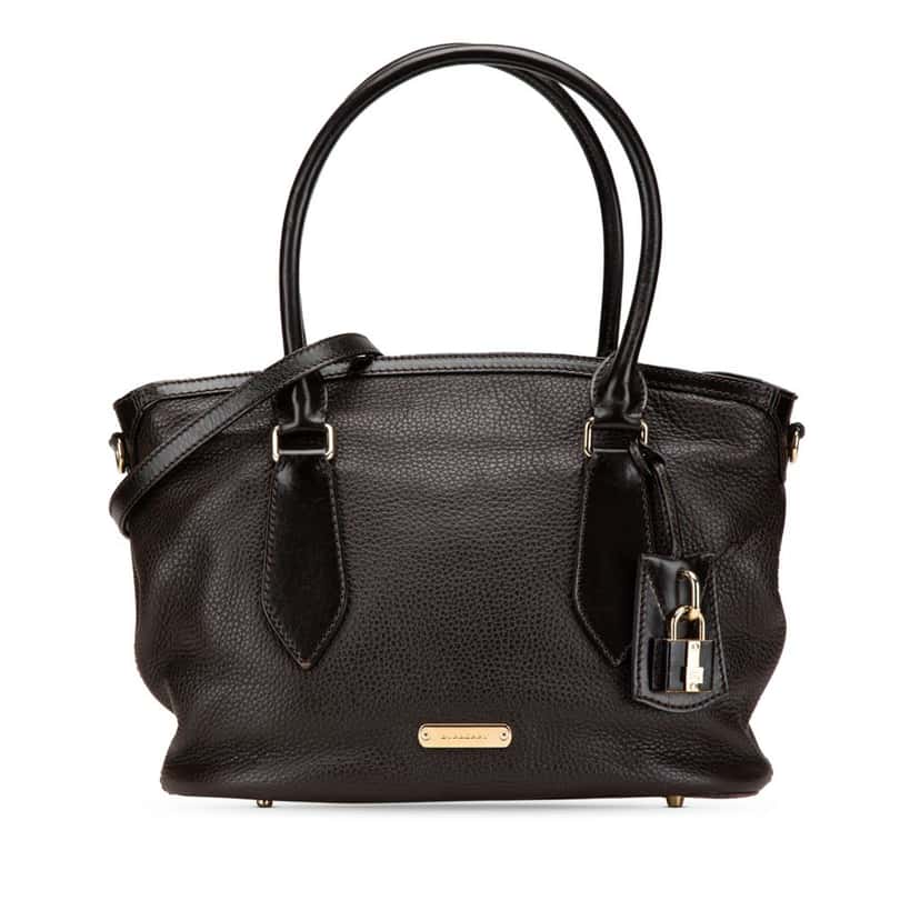 Burberry Medium Grainy Calfskin Baynard Satchel Brown Leather Good condition - Front View
