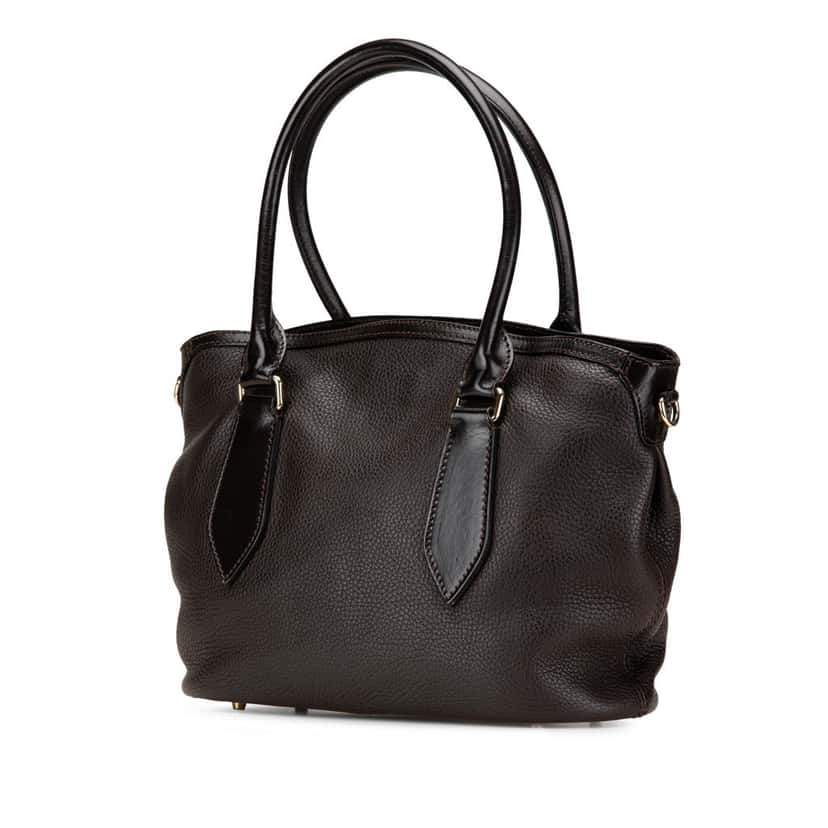 Burberry Medium Grainy Calfskin Baynard Satchel Brown Leather Good condition - Back View