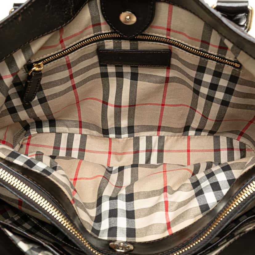 Burberry Medium Grainy Calfskin Baynard Satchel Brown Leather Good condition - Model View