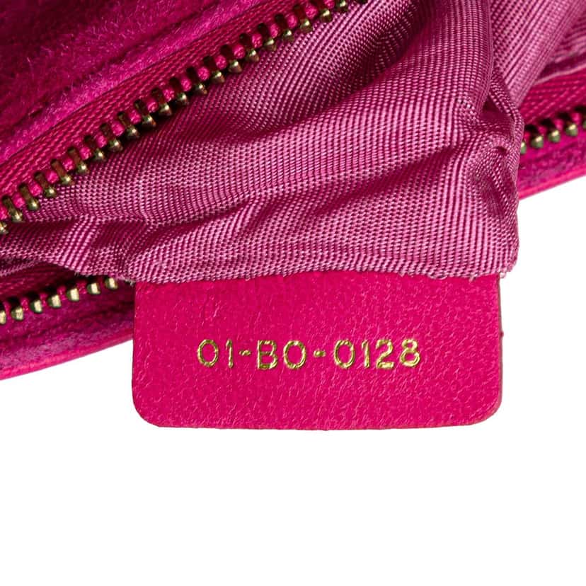 Dior Lambskin Cannage DiorAddict Wallet on Chain Pink Leather Good condition - Box View
