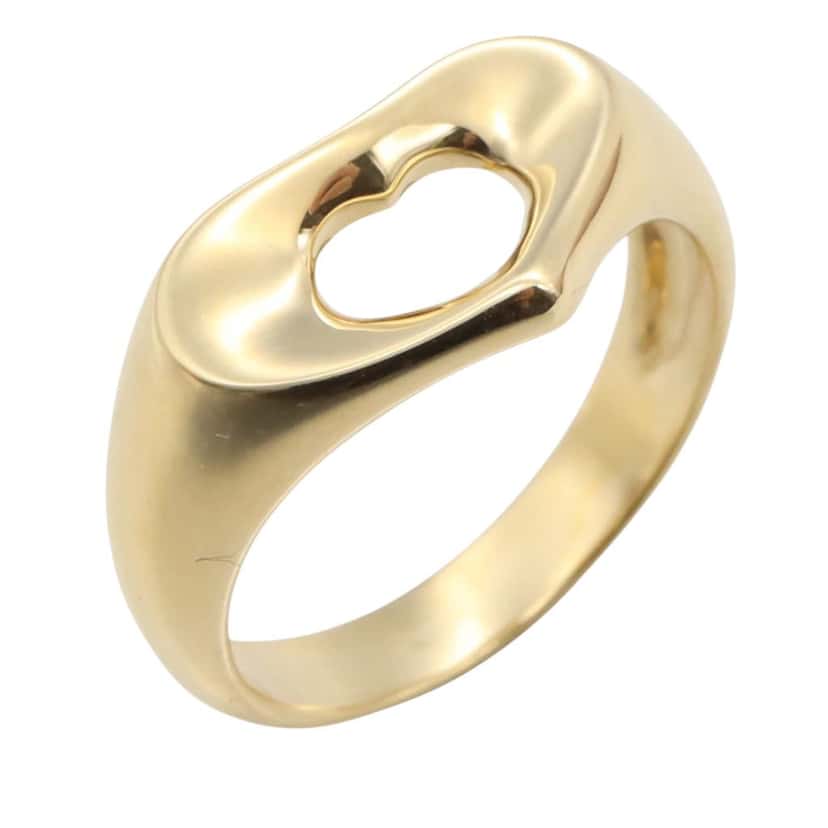 Tiffany & Co Elsa Peretti 18K Yellow Gold Open Heart Ring Gold Gold Good condition - Back View