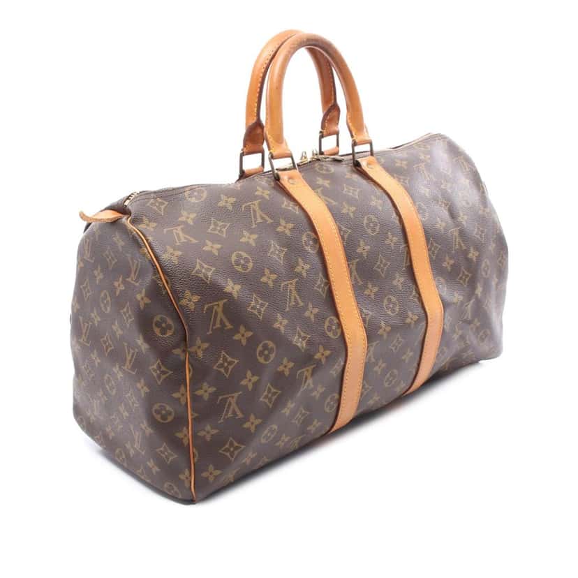 Louis Vuitton Monogram Keepall 45 Brown Canvas Good condition - Back View