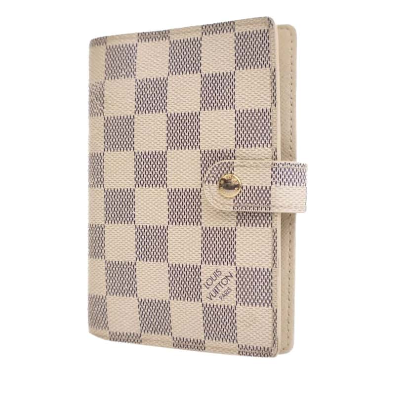 Louis Vuitton Damier Azur Agenda PM White Canvas Good condition - Back View