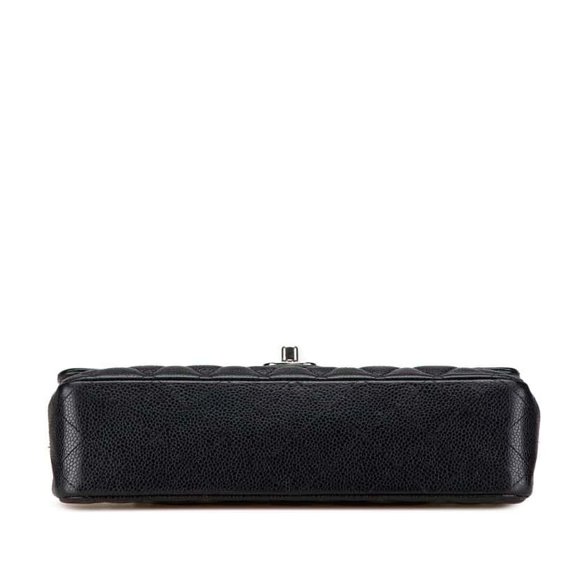 Chanel Medium Classic Caviar Double Flap Black Leather Good condition - Inside View