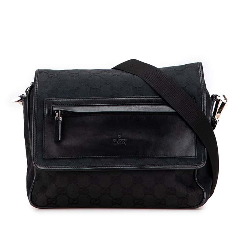 Gucci GG Canvas Crossbody Black Canvas Good condition - Front View