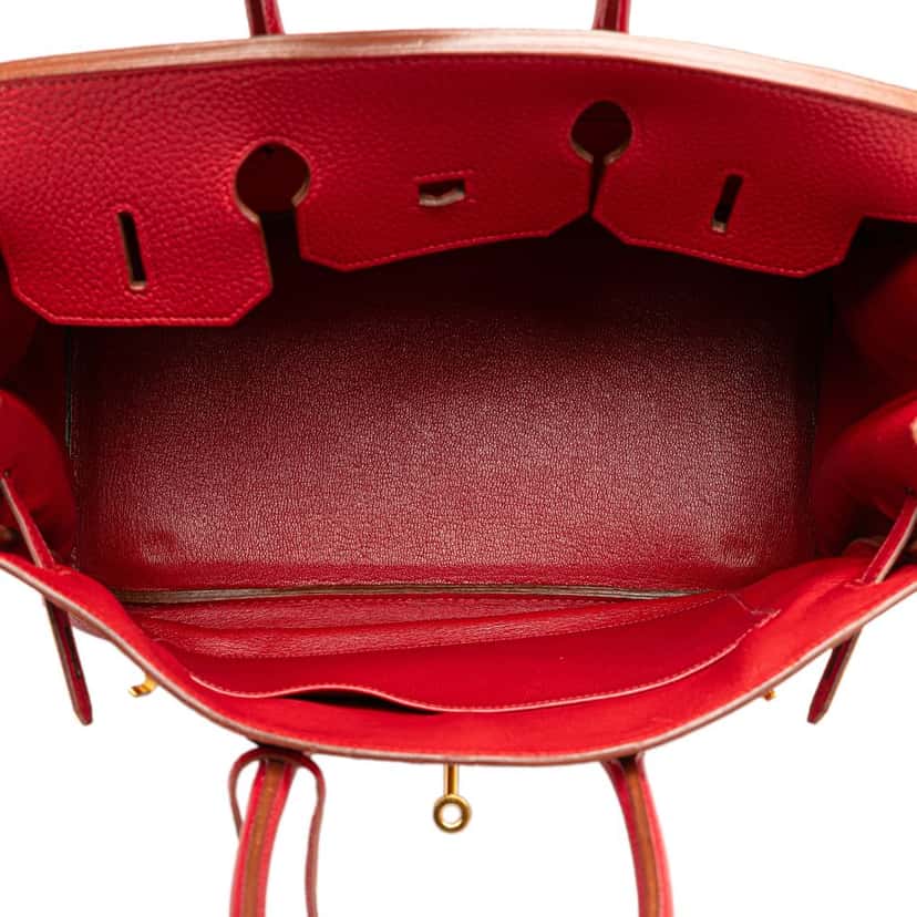 Hermès Togo Birkin Retourne 35 Red Leather Good condition - Model View