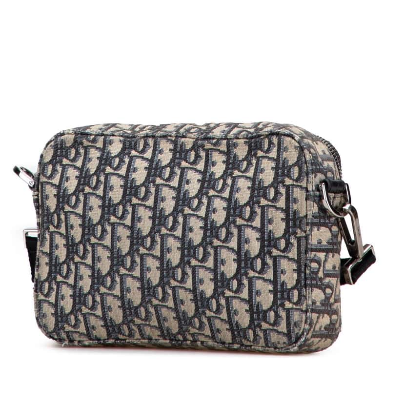 Dior Oblique Canvas Safari Crossbody Blue Canvas Good condition - Back View