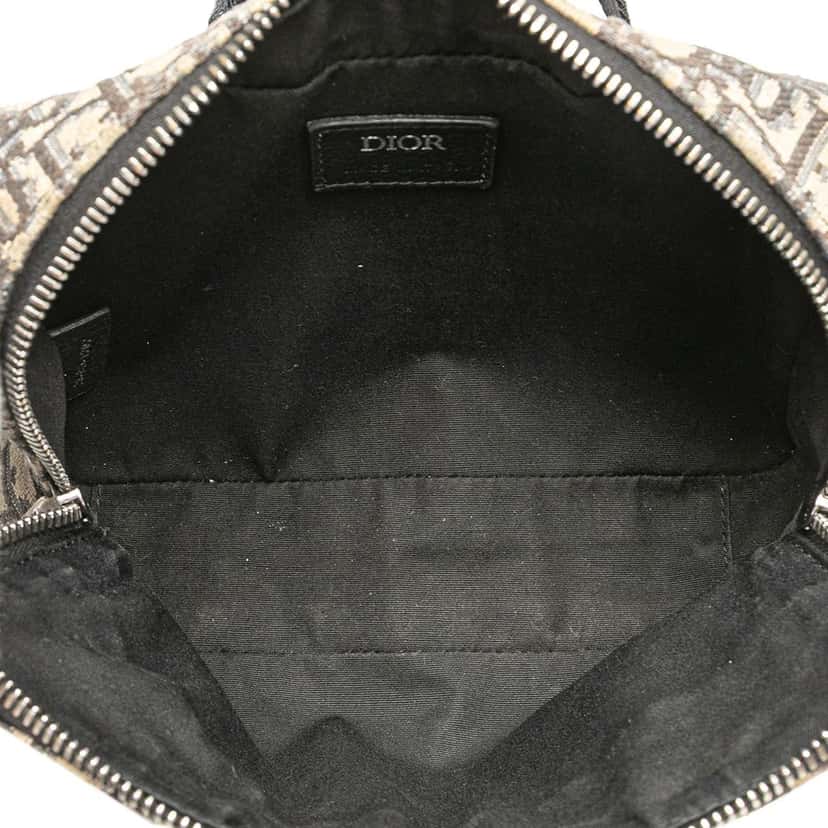 Dior Oblique Canvas Safari Crossbody Blue Canvas Good condition - Model View