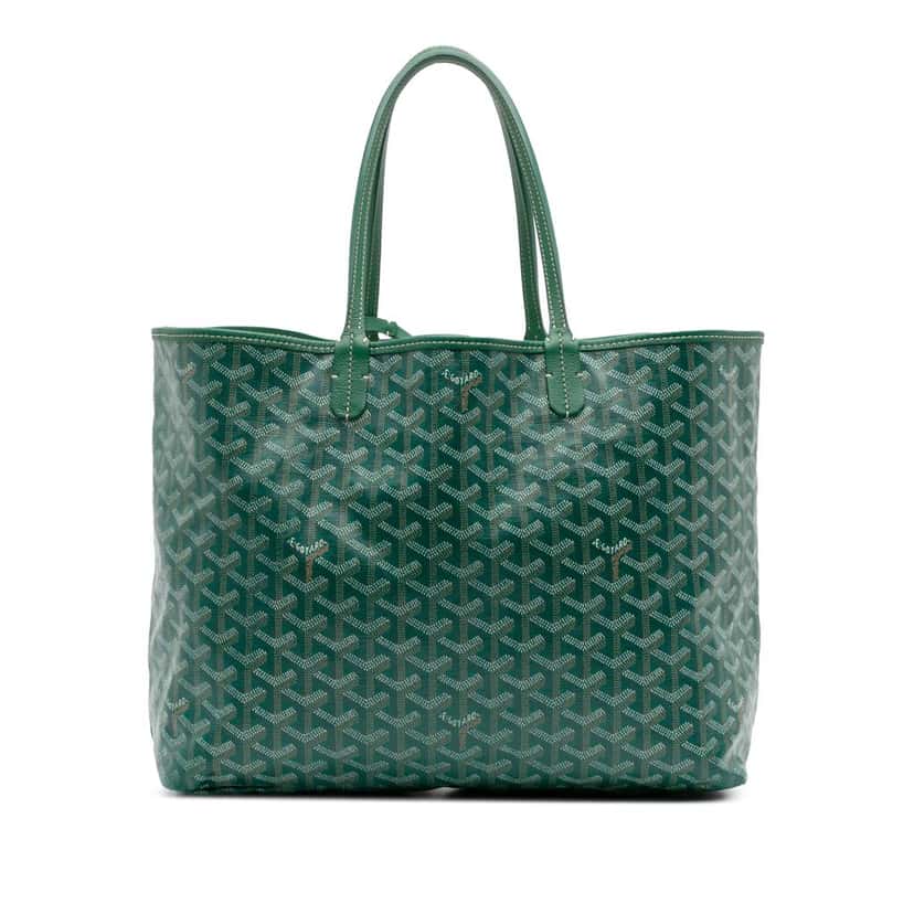 Goyard Goyardine Saint Louis PM Green Canvas Good condition - Front View