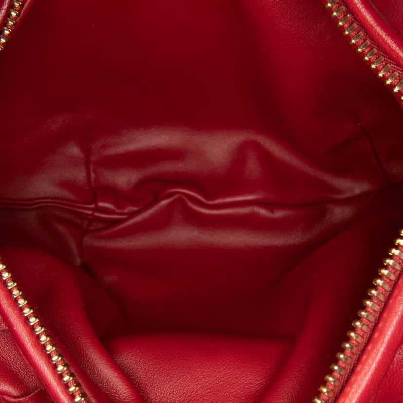 Bottega Veneta Mini Nappa Intrecciato Jodie Red Leather Good condition - Model View