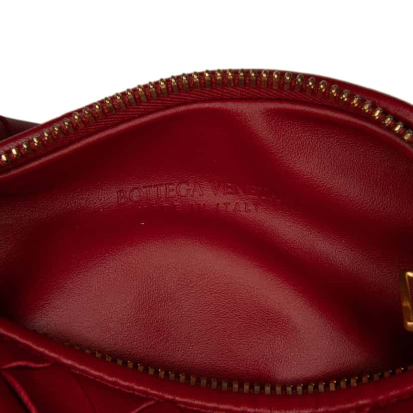Bottega Veneta Mini Nappa Intrecciato Jodie Red Leather Good condition - Box View