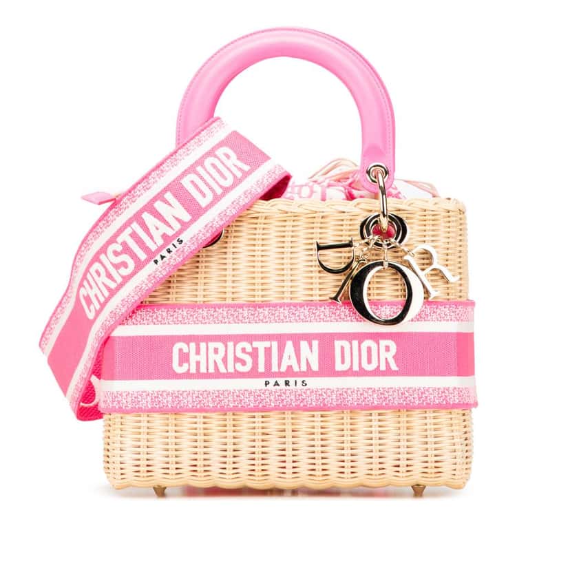Dior Medium Oblique Wicker Lady Dior Brown Good condition - Front View