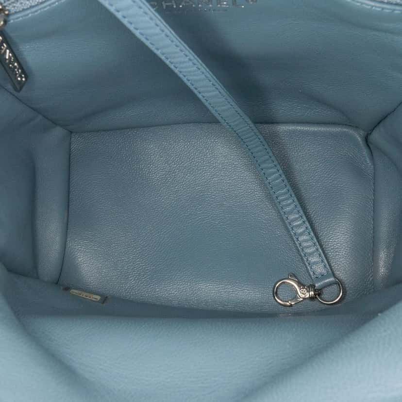 Chanel Mini Sequins and Lambskin Waterfall Backpack Blue Polyester Very good condition - Model View