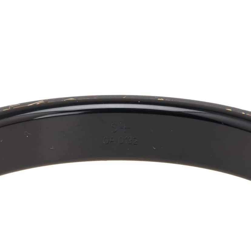 Louis Vuitton Narrow Monogram Resin Inclusion Bangle Black Good condition - Model View