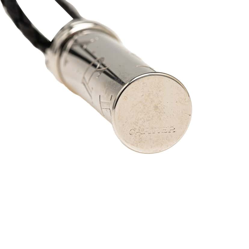 Cartier Silver Plated Logo Pill Case Pendant Necklace Silver Metal Good condition - Back View
